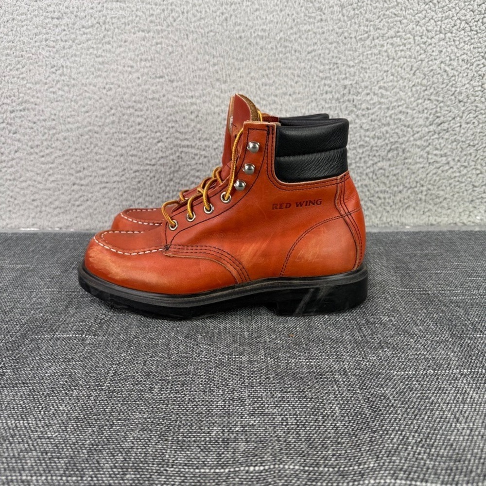 Red Wing Boots Men 6 E Oro Russet Leather Moc Toe SuperSole USA Made 8804
